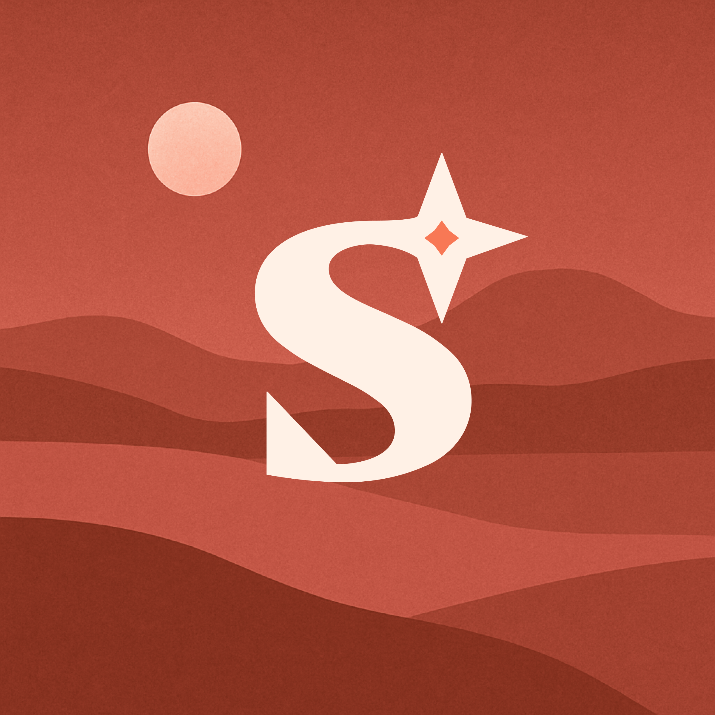 Graphic depicting a mountain peak at sunset cropped in a circle with the words RANGE CRAZY above and below.